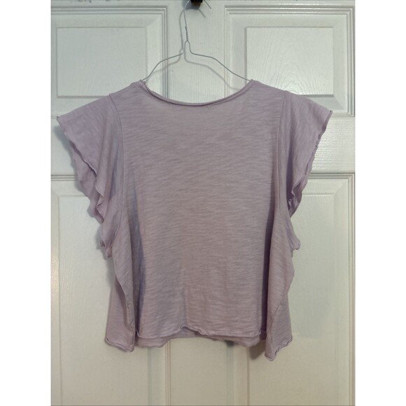 Altar'd State Women's Light Purple Short Sleeve Cropped Top Size S - Picture 7 of 9